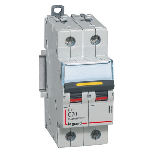 [PTG163.01651] LEGRAND 409569, MCB, DX³, 16 kA, Curent continuu, 12 V - 500 V, 2P, 20 A