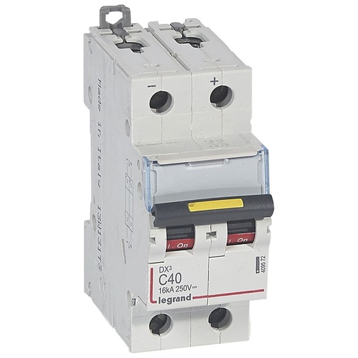 [PTG163.01654] LEGRAND 409572, MCB, DX³, 16 kA, Curent continuu, 12 V - 500 V, 2P, 40 A
