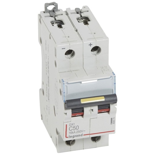 [PTG163.01655] LEGRAND 409573, DX³ MCB, 2P, 50 A, 16 kA, DC 12 V to 500 V