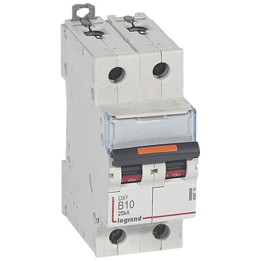 [PTG163.01657] LEGRAND 409715, Disjunctor DX³-2P-230/400V-10A-25kA-Curbă B, 2M