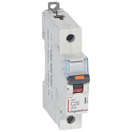 [PTG163.01688] LEGRAND 409757, DX³ MCB, 1P, 25 A, 25 kA, Curve C, 230/400 V