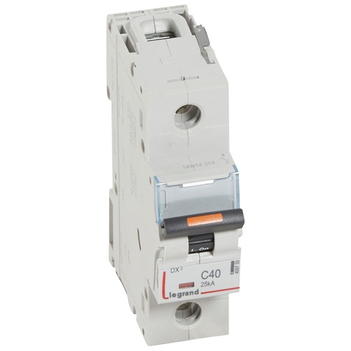 [PTG163.01690] LEGRAND 409759, DX³ MCB, 1P, 40 A, 25 kA, Curve C, 230/400 V