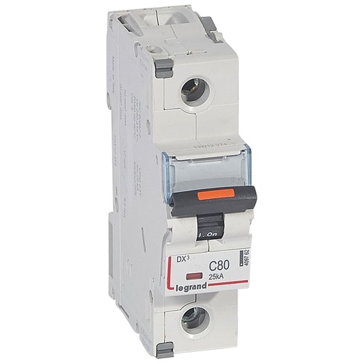 [PTG163.01693] LEGRAND 409762, DX³ MCB, 1P, 80 A, 25 kA, Curve C, 230/400 V