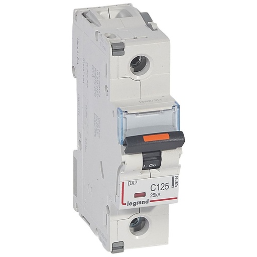 [PTG163.01695] LEGRAND 409764, MCB, DX³, 25 kA, 1P, 230/400 V, 125 A, Curbă C