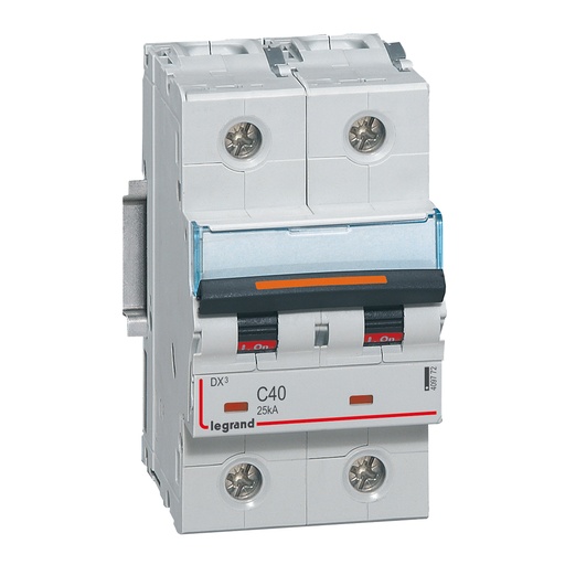 [PTG163.01703] LEGRAND 409772, MCB, DX³, 25 kA, 2P, 230/400 V, 40 A, Curbă C