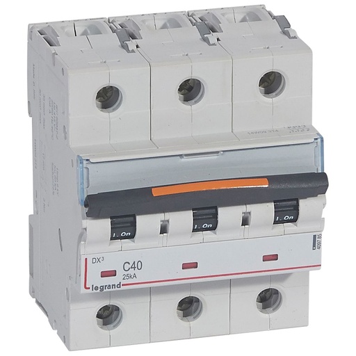 [PTG163.01716] LEGRAND 409785, MCB, DX³, 25 kA, 3P, 400 V, 40 A, Curbă C
