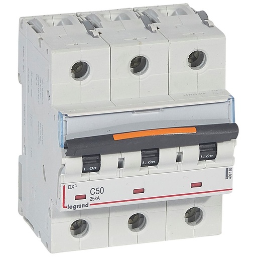 [PTG163.01717] LEGRAND 409786, MCB, DX³, 25 kA, 3P, 400 V, 50 A, Curbă C