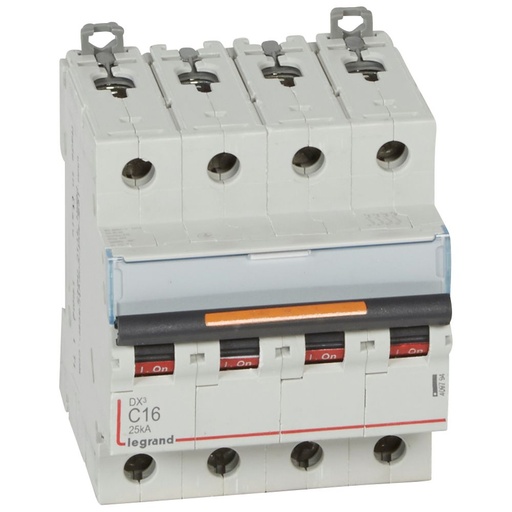 [PTG163.01725] LEGRAND 409794, MCB, DX³, 25 kA, 4P, 400 V, 16 A, Curbă C