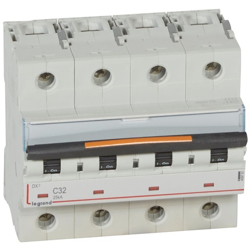[PTG163.01728] LEGRAND 409797, MCB, DX³, 25 kA, 4P, 400 V, 32 A, Curbă C