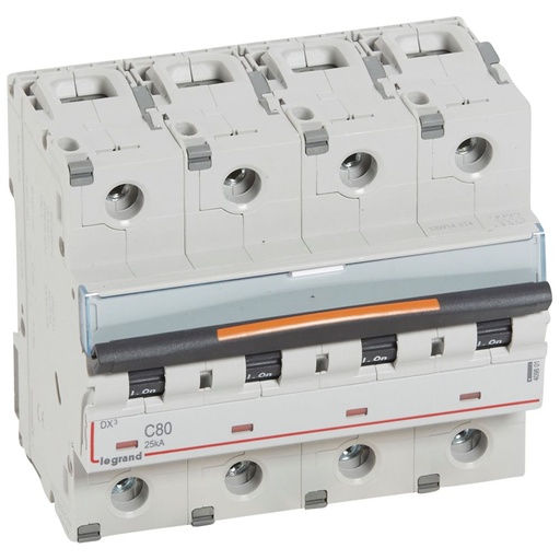 [PTG163.01732] LEGRAND 409801, MCB, DX³, 25 kA, 4P, 400 V, 80 A, Curbă C