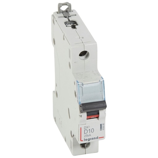 [PTG163.01737] LEGRAND 409806, MCB, DX³, 25 kA, 1P, 230/400 V, 10 A, Curbă D