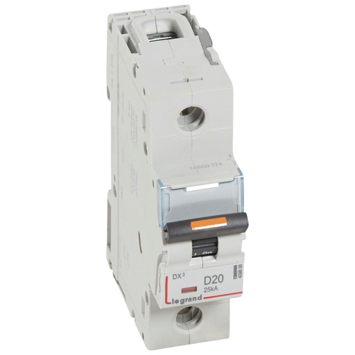 [PTG163.01739] LEGRAND 409808, MCB, DX³, 25 kA, 1P, 230/400 V, 20 A, Curbă D