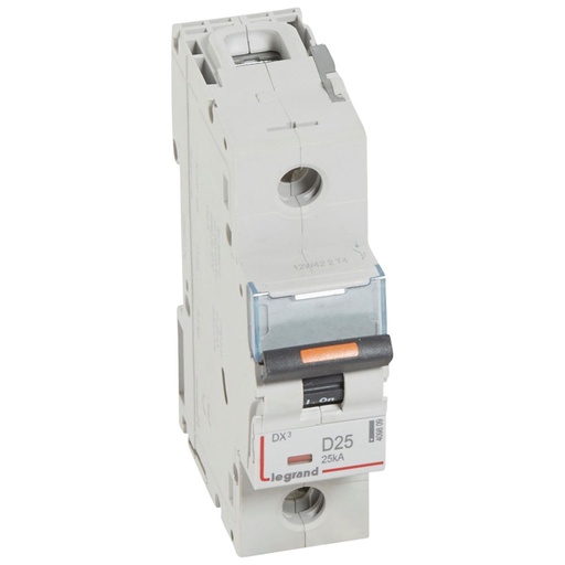 [PTG163.01740] LEGRAND 409809, MCB, DX³, 25 kA, 1P, 230/400 V, 25 A, Curbă D