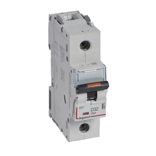 [PTG163.01741] LEGRAND 409810, DX³ MCB, 1P, 32 A, 25 kA, D Curve, 230/400 V