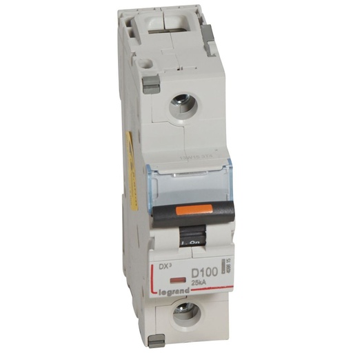 [PTG163.01746] LEGRAND 409815, DX³ MCB, 1P, 100 A, 25 kA, D Curve, 230/400 V