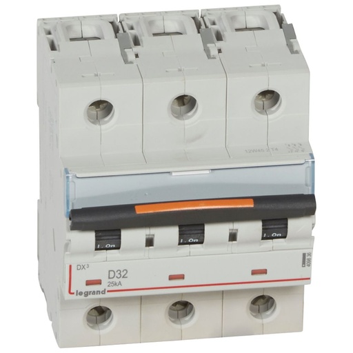 [PTG163.01762] LEGRAND 409836, MCB, DX³, 25 kA, 3P, 400 V, 32 A, Curbă D