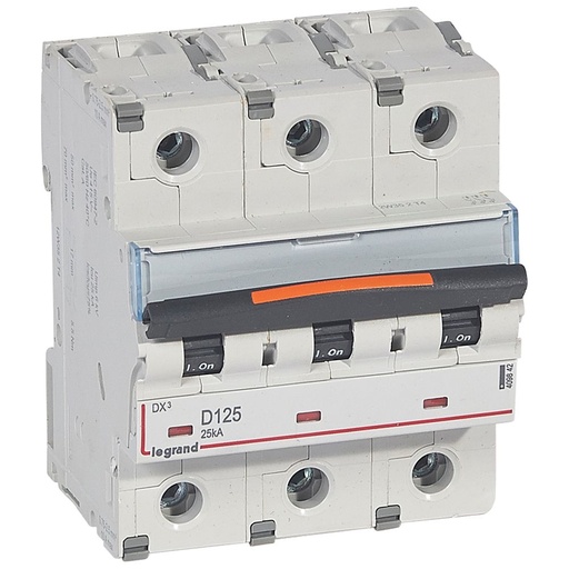 [PTG163.01768] LEGRAND 409842, MCB, DX³, 25 kA, 3P, 400 V, 125 A, Curbă D