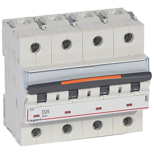 [PTG163.01774] LEGRAND 409848, DX³ MCB, 4P, 25 A, 25 kA, D Curve, 400 V