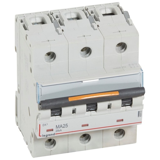 [PTG163.01797] LEGRAND 409883, Disjunctor DX³ mA-3P-400V-25A-25kA, Magnetic simplu, 4 - 5M