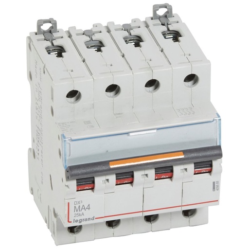 [PTG163.01802] LEGRAND 409888, Disjunctor DX³ mA-4P-400V-4A-25kA, Magnetic simplu, 4M