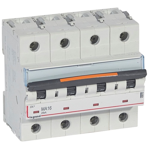 [PTG163.01806] LEGRAND 409892, Disjunctor DX³ mA-4P-400V-16A-25kA, Magnetic simplu, 6M