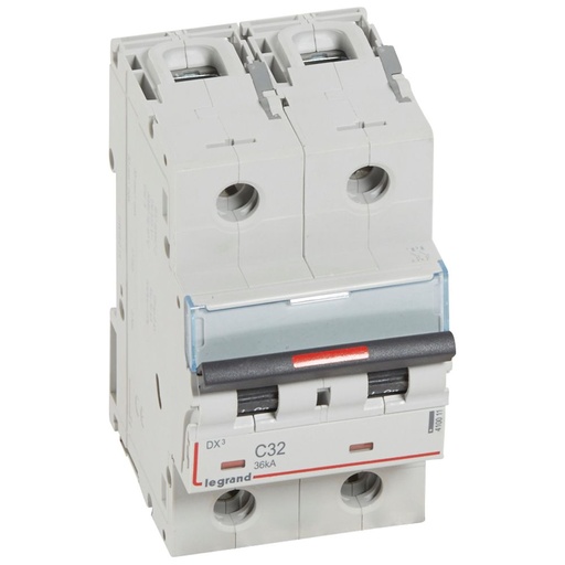 [PTG163.01814] LEGRAND 410011, MCB, DX³, 36 kA, 2P, 230/400 V, 32 A, Curbă C