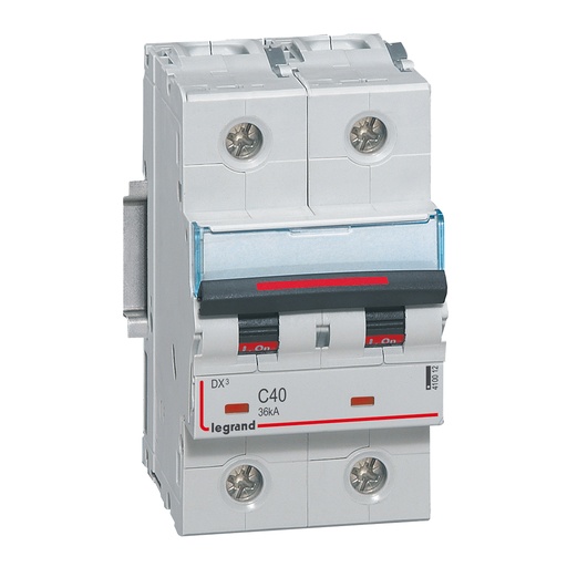 [PTG163.01815] LEGRAND 410012, MCB, DX³, 36 kA, 2P, 230/400 V, 40 A, Curbă C