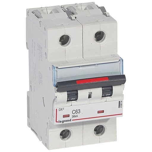 [PTG163.01817] LEGRAND 410014, MCB DX³, 36 kA, 2P, 230/400 V, 63 A, Curve C
