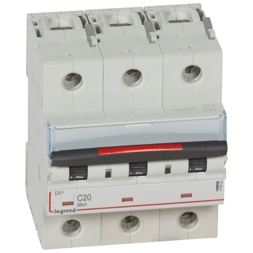 [PTG163.01821] LEGRAND 410022, MCB DX³, 36 kA, 3P, 400 V, 20 A, Curve C
