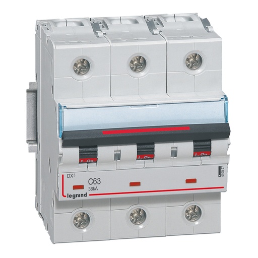 [PTG163.01826] LEGRAND 410027, MCB, DX³, 36 kA, 3P, 400 V, 63 A, Curbă C