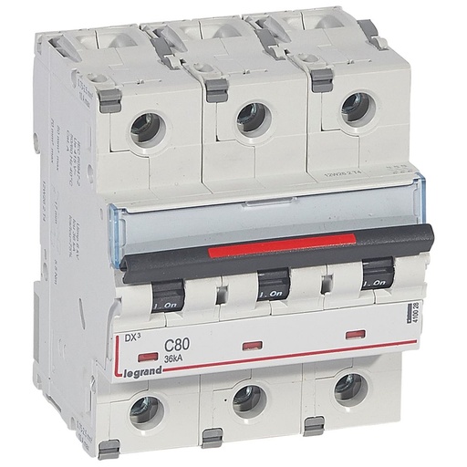 [PTG163.01827] LEGRAND 410028, MCB DX³, 36 kA, 3P, 400 V, 80 A, Curve C