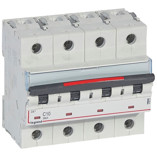 [PTG163.01828] LEGRAND 410033, MCB, DX³, 36 kA, 4P, 400 V, 10 A, Curbă C