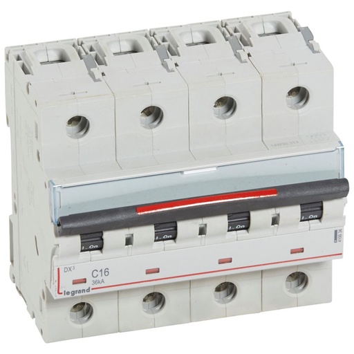 [PTG163.01829] LEGRAND 410034, MCB DX³, 36 kA, 4P, 400 V, 16 A, Curve C