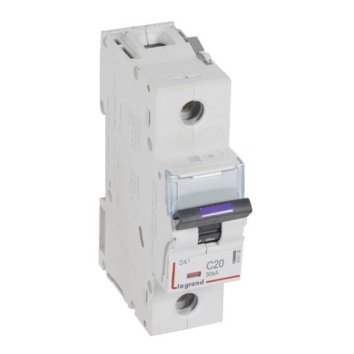 [PTG163.01853] LEGRAND 410136, MCB, DX³, 50 kA, 1P, 230/400 V, 20 A, Curbă C