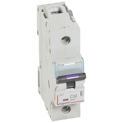 [PTG163.01855] LEGRAND 410138, MCB, DX³, 50 kA, 1P, 230/400 V, 32 A, Curbă C