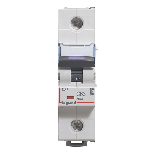 [PTG163.01858] LEGRAND 410141, MCB, DX³, 50 kA, 1P, 230/400 V, 63 A, Curbă C