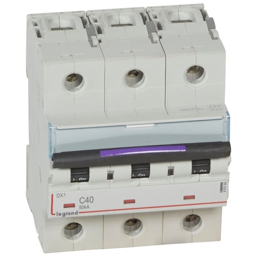 [PTG163.01872] LEGRAND 410165, MCB, DX³, 50 kA, 3P, 400 V, 40 A, Curbă C