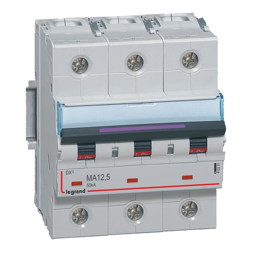 [PTG163.01918] LEGRAND 410251, MCB DX³ MA Simple Magnetic, 3P, 12.5 A, 50 kA, MA Curve, 4.5 Modules
