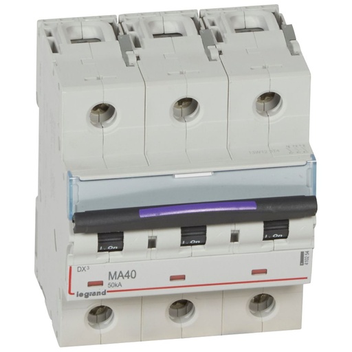 [PTG163.01921] LEGRAND 410254, MCB DX³ MA Simple Magnetic, 3P, 40 A, 50 kA, MA Curve, 4.5 Modules