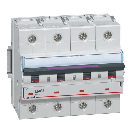 [PTG163.01932] LEGRAND 410265, Disjunctor Magnetic simplu DX³, mA, 4P, 63 A, 50 kA, Curbă MA, 6M