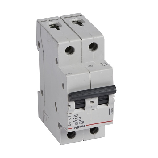 [PTG163.02017] LEGRAND 419879, MCB RX³ 6000, 2P, 230/400 V, 63 A, C Curve, Comb Busbar Compatible