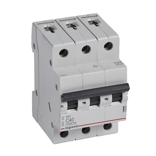 [PTG163.02024] LEGRAND 419888, MCB RX³ 6000, 3P, 400 V, 40 A, C Curve, Comb Busbar Compatible