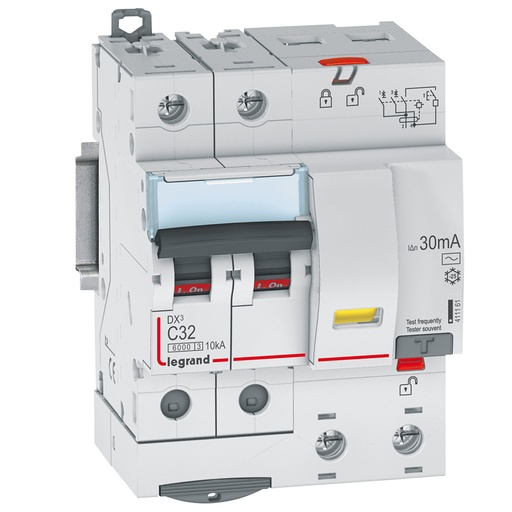 [PTG163.02049] LEGRAND 411161, Disjunctor diferential, DX³ 6000 -10 kA -2P-230 V -32 A -30 mA, tip AC