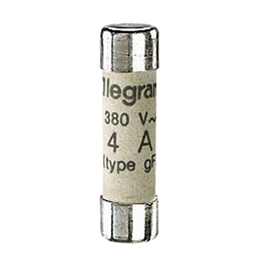 [PTG047.00018] LEGRAND 012304, gG Cylindrical Fuse Cartridge, 8 × 32 mm, 4 A, without Indicator
