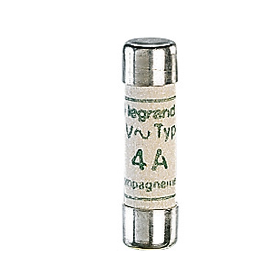 [PTG047.00027] LEGRAND 012004, aM Cylindrical Fuse Cartridge, 8.5 × 31.5 mm, 4 A, without Indicator