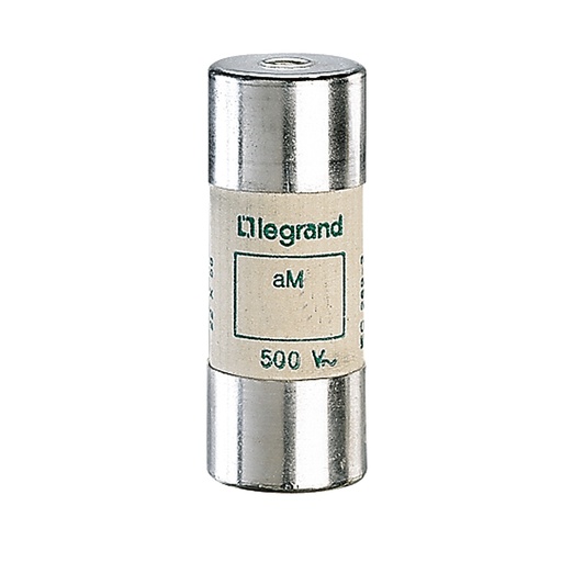 [PTG047.00137] LEGRAND 015125, Cartuș fuzibil cilindric tip aM 22 x 58, 25 A, Cu indicator