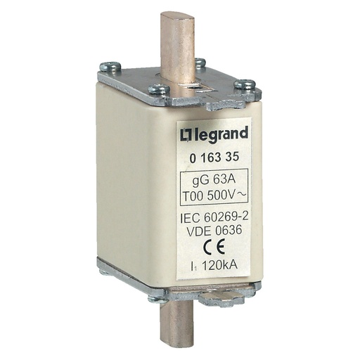 [PTG047.00178] LEGRAND 016318, Cartuș fuzibil, Tip gG/gL, Mărime 00, 25 A, Cu indicator