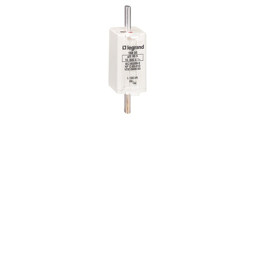 [PTG047.00202] LEGRAND 016835, Cartuș fuzibil, Tip gG/gL, Mărime 0, 63 A, Cu indicator