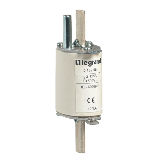 [PTG047.00211] LEGRAND 016950, Cartuș industrial cu lamă, gG, Mărime 0, Cu percutor, 125 A