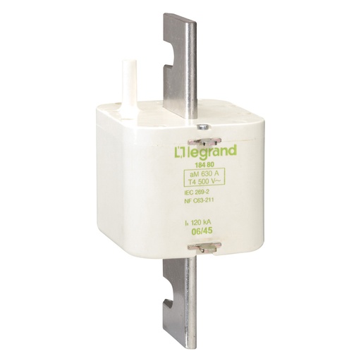 [PTG047.00252] LEGRAND 018480, Cartuș industrial cu lamă, aM, Mărime 4, Cu percutor, 630 A